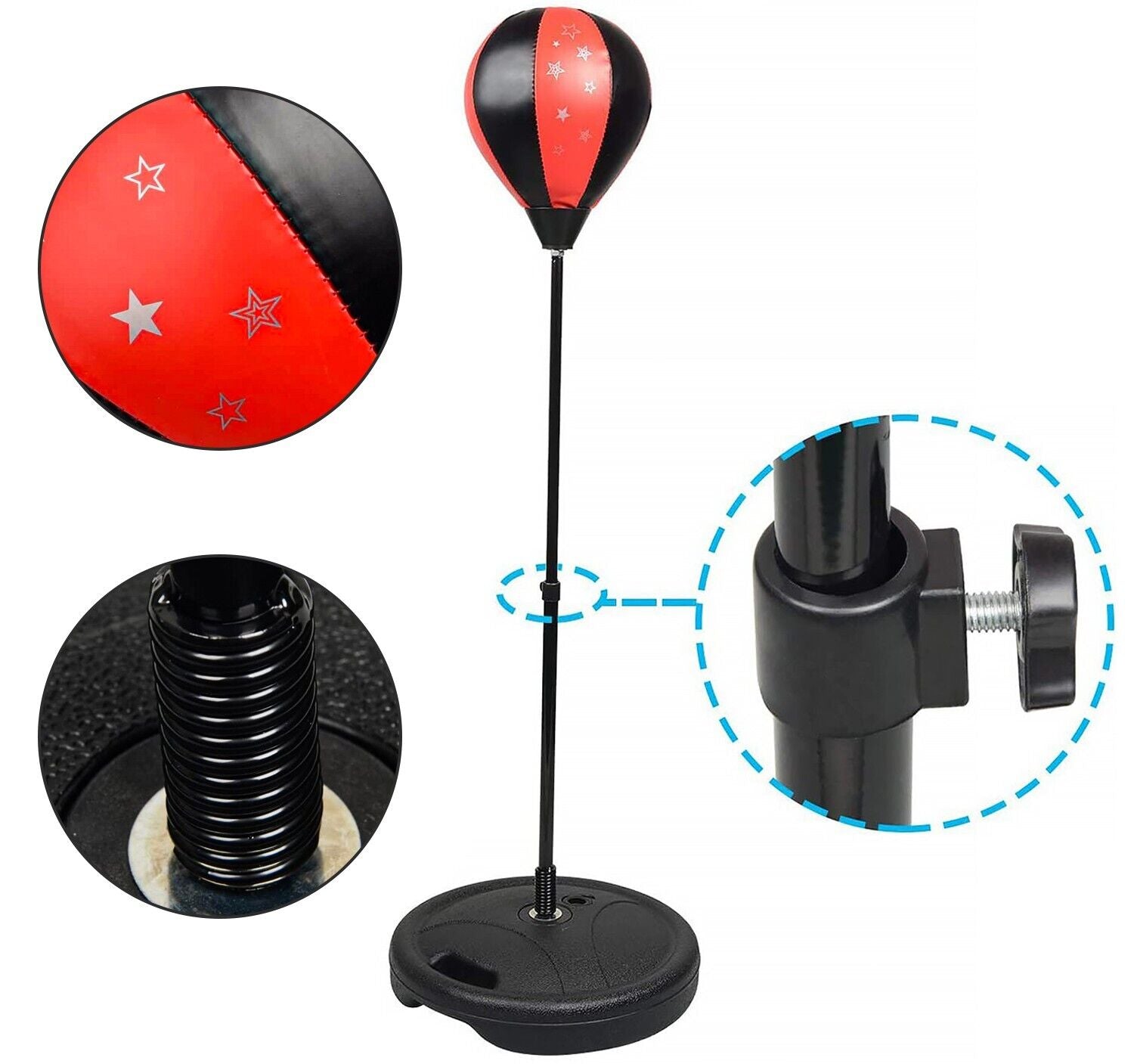 CHILDREN KIDS JUNIOR BOXING PUNCH BALL BAG FREE STANDING SET with MITTS GLOVES