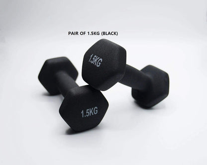 Neoprene Dumbbell Pair – Non-Slip Grip, Cast Iron Core – Gym Fitness Weights