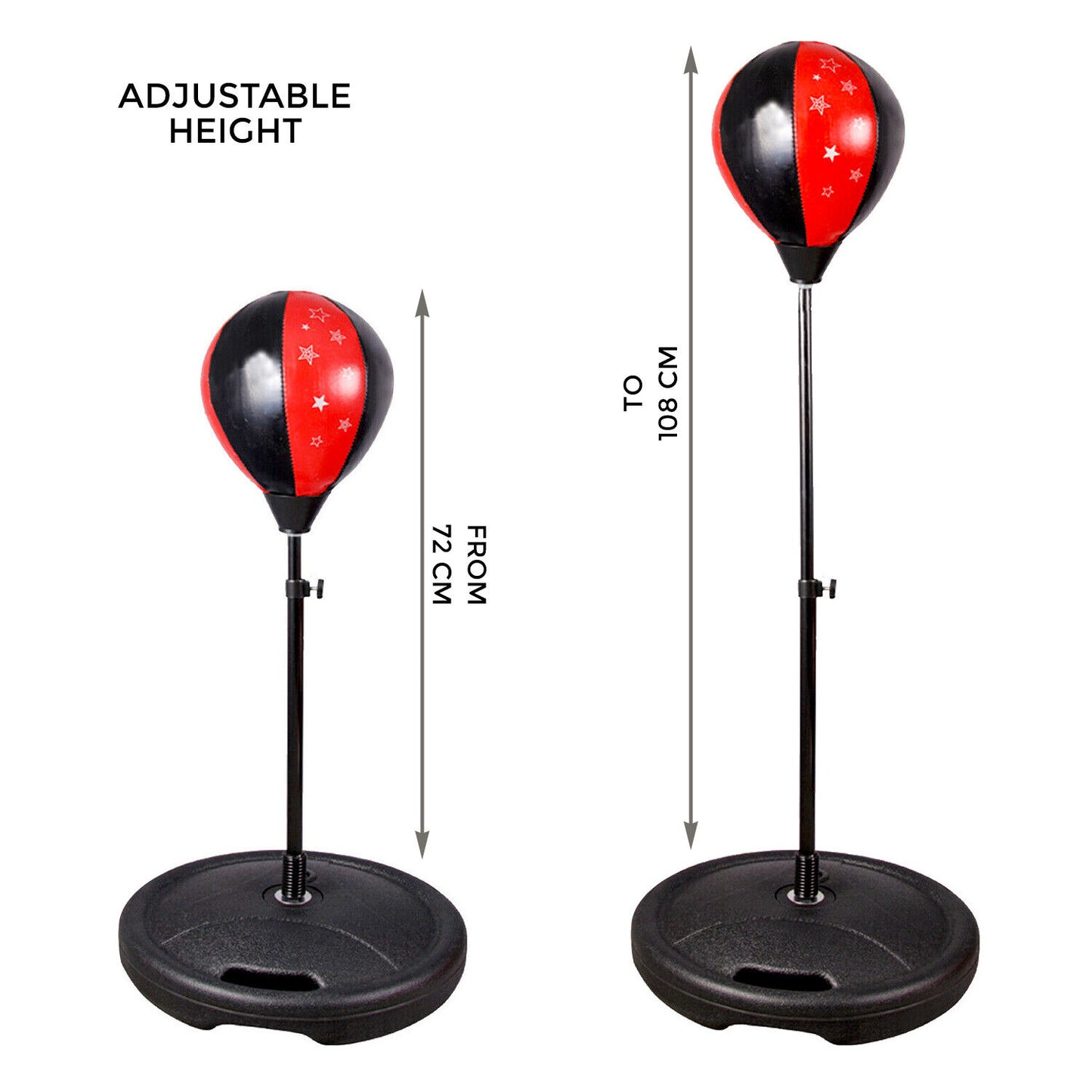 CHILDREN KIDS JUNIOR BOXING PUNCH BALL BAG FREE STANDING SET with MITTS GLOVES